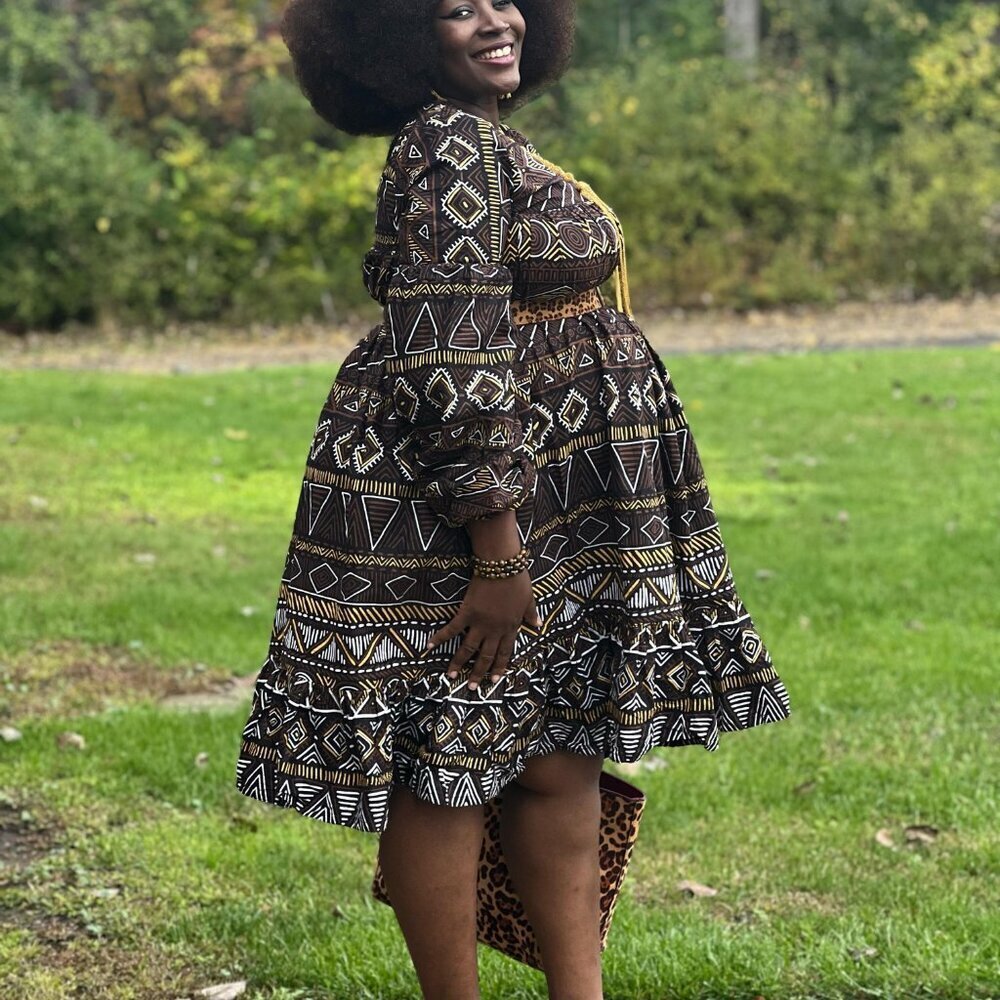 Ankara Print Dress - Picture 2 of 5